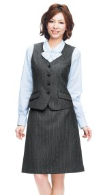 AS2270 BONMAX/ベガ Aラインスカート ストライプ 36-AS2270