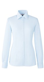 01165 en joie(アンジョア) シワになりにくくストレッチで透け防止の長袖ニットシャツ 93-01165