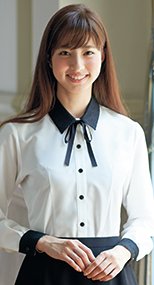 長袖ブラウス(リボン付き) 9301180