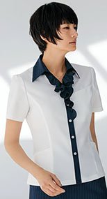 S-50511 50519 SELERY(セロリー) オーバーブラウス ストライプ 9950511