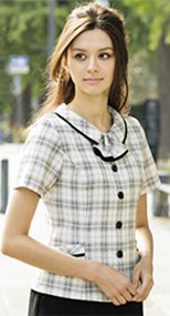 S-59991 59992 59996 SELERY(セロリー) オーバーブラウス チェック 9959991