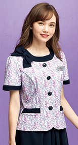 en joie(アンジョア) 26630 オーバーブラウス リバティプリント 花柄 93-26630