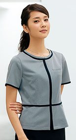 S-50530 50531 SELERY(セロリー) ベタつかず、涼しい着用感が続くストライプニットのオーバーブラウス 99-S50530