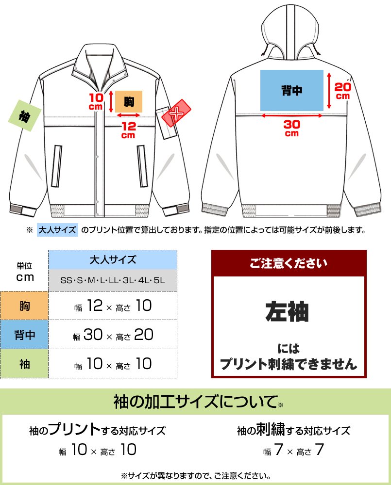 AZ1961にプリントできる範囲