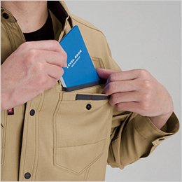 左胸 レベルブックダブル収納ポケット
