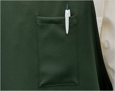 左胸 ペン差しポケット付き