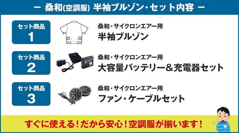 桑和(空調服)のセット内容