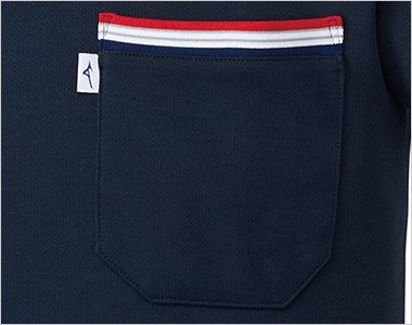 MIZUNOとランバードのロゴ、左胸の箱型ポケット