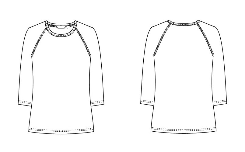ナガイレーベンSI5077のハンガーイラスト・線画