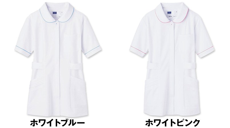WH11101 自重堂WHISELチュニック パイピング かわいい襟元のカラーバリエーション