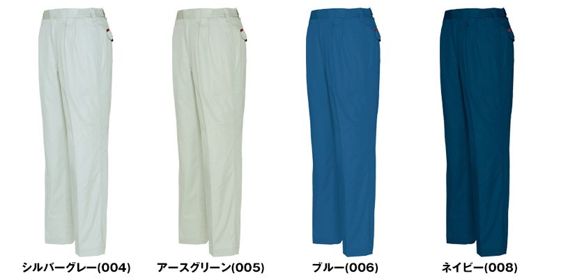 AZ5532 アイトス 愛着楽綿 ワークパンツ2タック 春夏 色展開