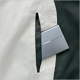 AZ10301 アイトス タルテックス フードインジャケット(薄地素材)(男女兼用) 中身が飛び出しにくいターンポケット
