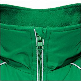 AZ2203 アイトス リフレクト裏フリースジャケット(男女兼用) アゴにファスナーが当たるのを防止してノドを守るチンガード