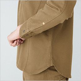 バートル 5205 ヴィンテージサテン長袖シャツ(綿100%)(男女兼用) 補強デザイン
カフスアジャスター