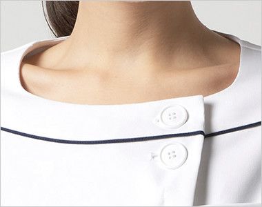 HI108 ワコール ナースワンピース(女性用) デコルテラインに沿ったパイピング仕様