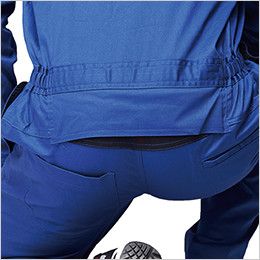 ジーベック 34012 綿100%ツイル 楽脱ファスナーつなぎ 続服(男女兼用) 腰パワーネット