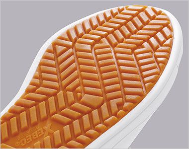 ジーベック 85663 厨房シューズ 水場でも滑りにくくグリップのきくラバーソール意匠です。