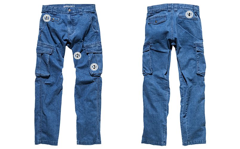 RP6903 ROCKY デニムカーゴパンツ(男女兼用) 商品詳細・こだわりPOINT