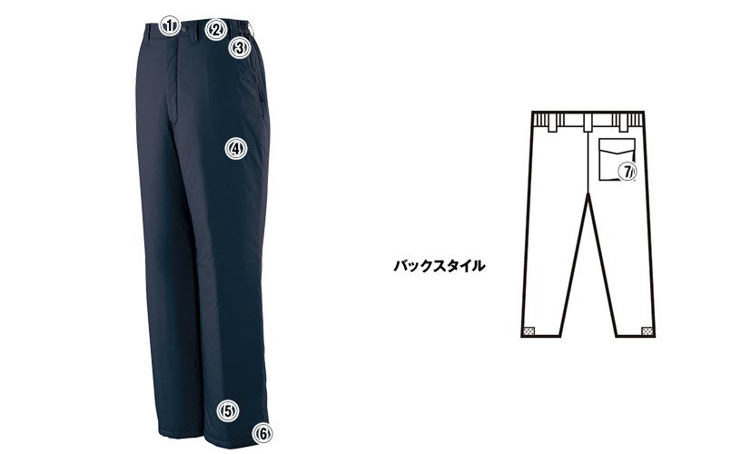 自重堂 48441 超耐久撥水 裏アルミ防寒パンツ 商品詳細・こだわりPOINT
