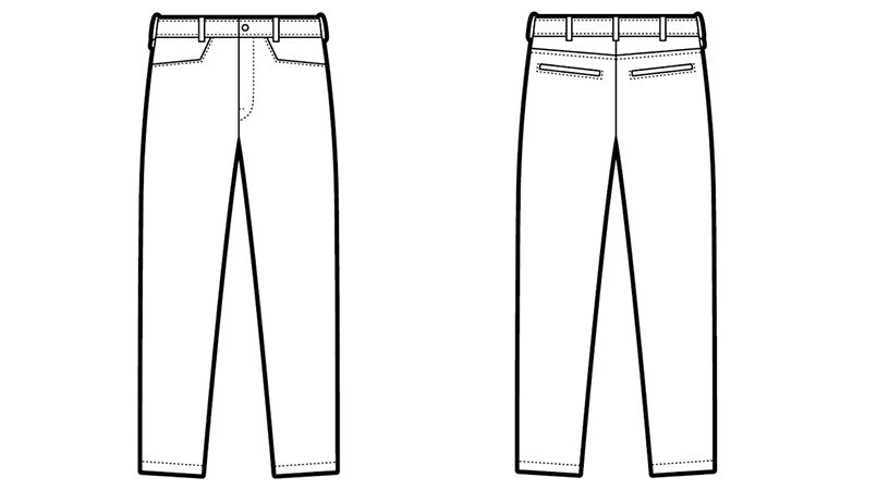 AZ2920 アイトス ノータックワークパンツ(男女兼用) ハンガーイラスト・線画