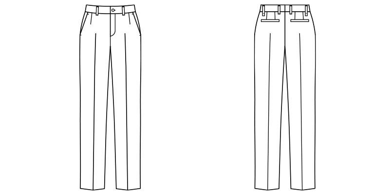 FP6310L ナチュラルスマイル ストレッチスタンダードチノパン(女性用) ハンガーイラスト・線画
