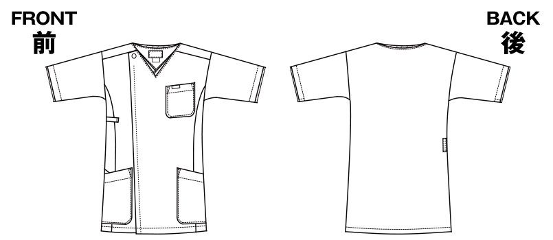 7028SC FOLK(フォーク) メンズ ジップスクラブ(男性用) ハンガーイラスト・線画
