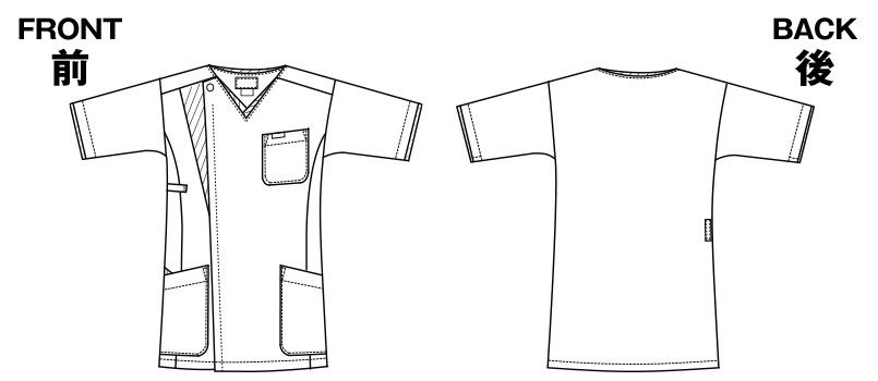 7053SC FOLK(フォーク) メンズ ジップスクラブ(男性用) ハンガーイラスト・線画