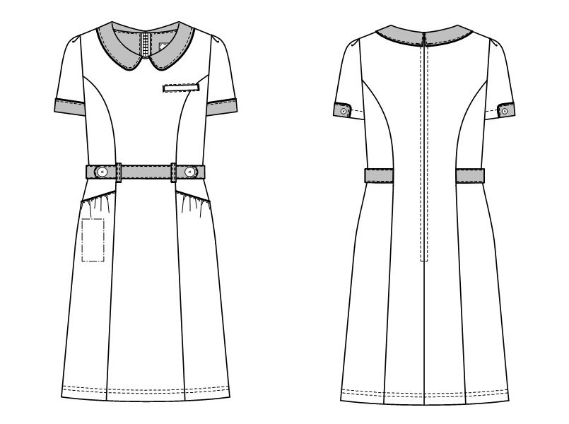 LH6237 ナガイレーベン(nagaileben) ビーズベリー ワンピース(女性用) ハンガーイラスト・線画